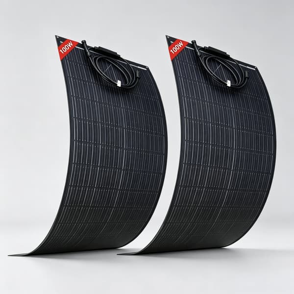 Solpanel, Hög Effektivitet, Flexibel Design,2st 100w panel