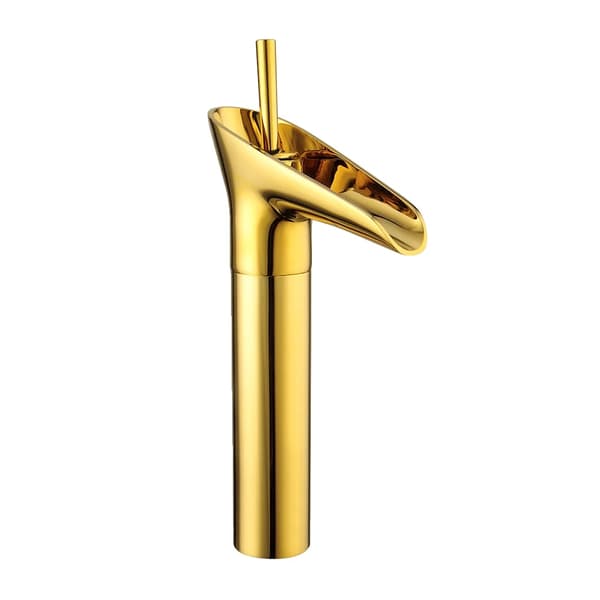 Badrumsblandare, Premium Messing, Enhandtagskontroll,Guld, G3/8