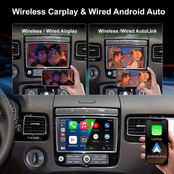 CarPlay Android Auto Gränssnitt, Trådlös Anslutning, Enkel Installation,RNS850