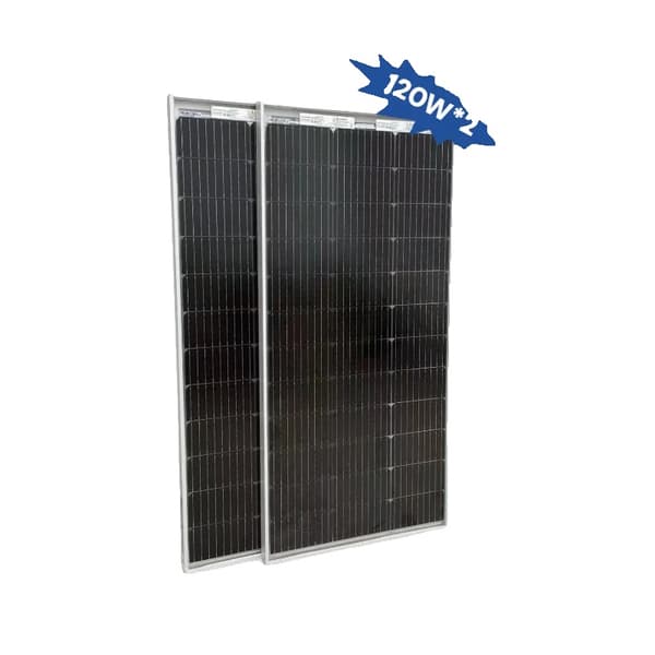 Solpanel, Høj Effektivitet, Holdbart Design,Bifacial 120W  2PCS