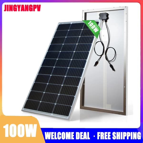 Solpanel, Hög Effektivitet, Hållbar Design,1PCS 100W