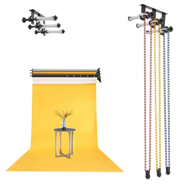 Baggrundsstøttesystem, Manuel Løft, Pladsbesparende Design,sort