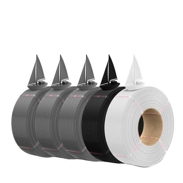3D-printer filament, PLA Plus, miljøvenligt design,PLA p 3GY BK WT