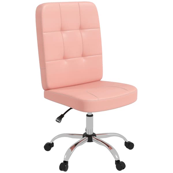 Kontorsstol, Justerbar Höjd, Konstläder Material, Rosa