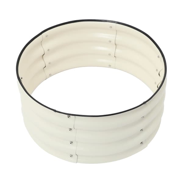 Planter, Rundt Design, Holdbart Galvaniseret Stål,HVID