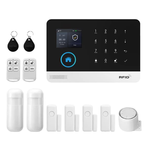 Larm System, Smart Hem Kompatibilitet, Rörelsedetektering,4G WiFi Kit C, EU-plugg