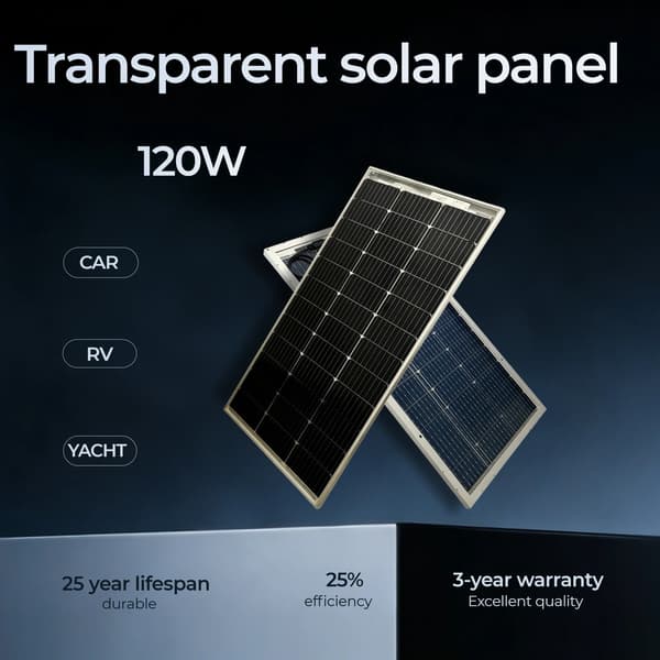 Solpanel, Monokrystallinsk, Høj Effektivitet,TM120W 2stk