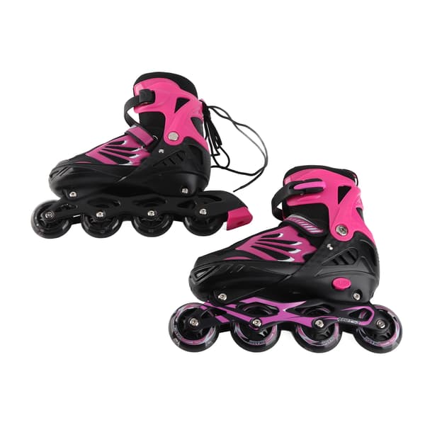 Inline skates, justerbar pasform, lysende hjul,M