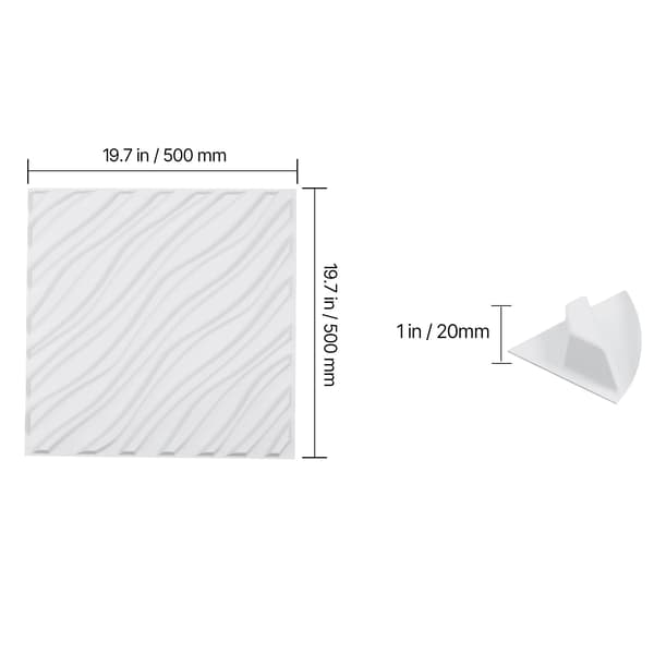 3D Väggpaneler, PVC-material, Anpassningsbar design,50x50cm B
