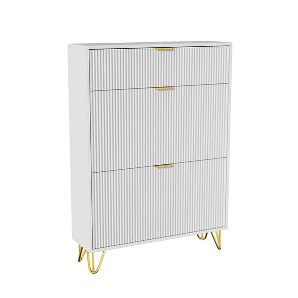 Skoskåp, Smal Design, Modern Estetik, Vit