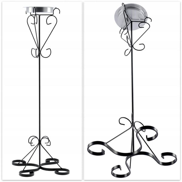 Utomhus Askfat, Solid Metall, Retro Design,svart