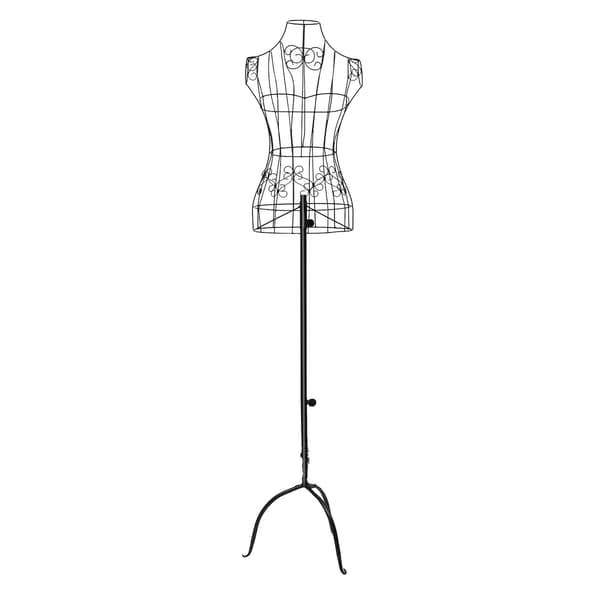 Mannequin Kläddocka, Justerbar Höjd, Modern Design,Svart