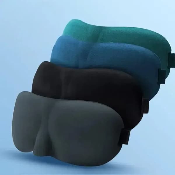 Øjenmaske, Lysblokering, Komfortabelt Design,2Pcs sort
