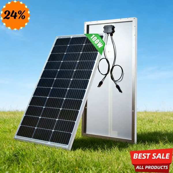 Solpanel, Høj Effektivitet, Vandtæt Design,1PCS 100W