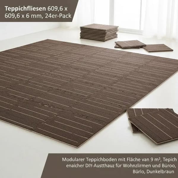 Golvplattor, modulär design, enkel installation, mörk khaki