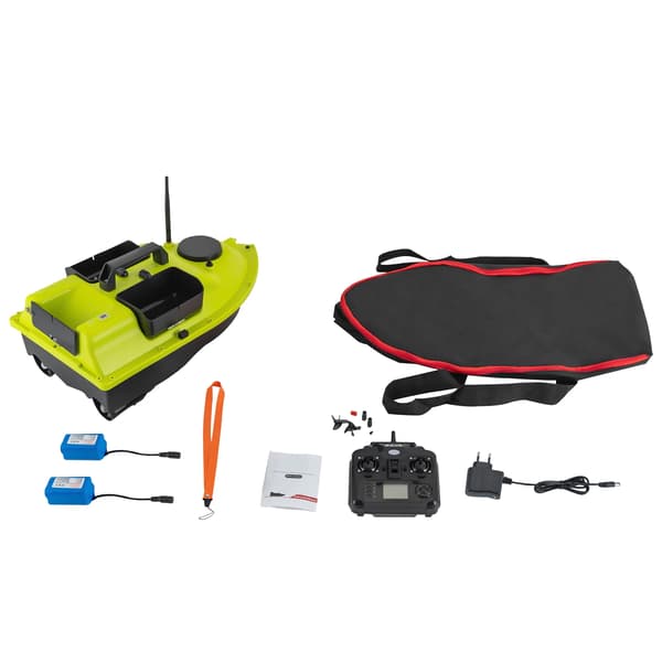 Fiskebåt, fjärrkontroll, hög kapacitet batteri,ljusgrön