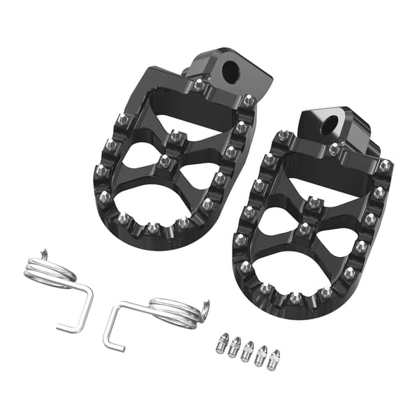 Motorcykelfodstøtter, Antiskrid Design, Holdbar Konstruktion,sort
