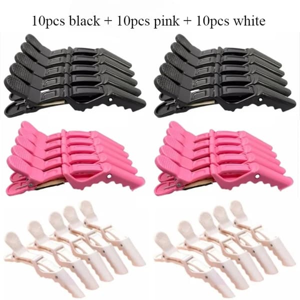 Hårklips, Nonslip Design, Holdbart Plastik,Bland 30stk