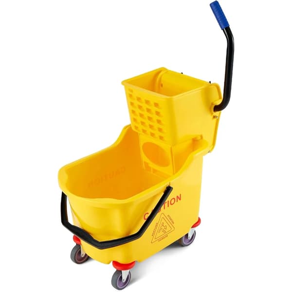 Moppebucket, Høj Kapacitet, Sidepress Vrider,GUL