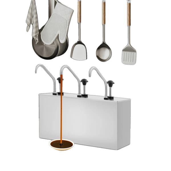 Sauce Dispenser, Rustfrit Stål Konstruktion, Stor Kapacitet,Sølv