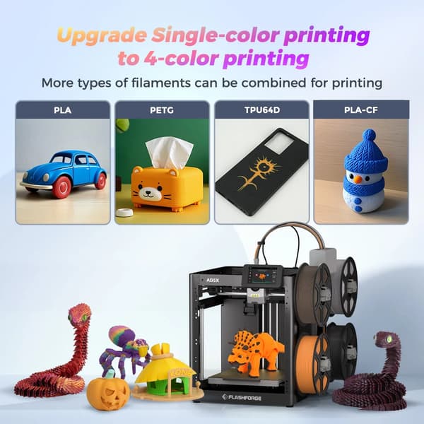 3D-printer, højhastighedsudskrivning, intelligent filament system,AD5X