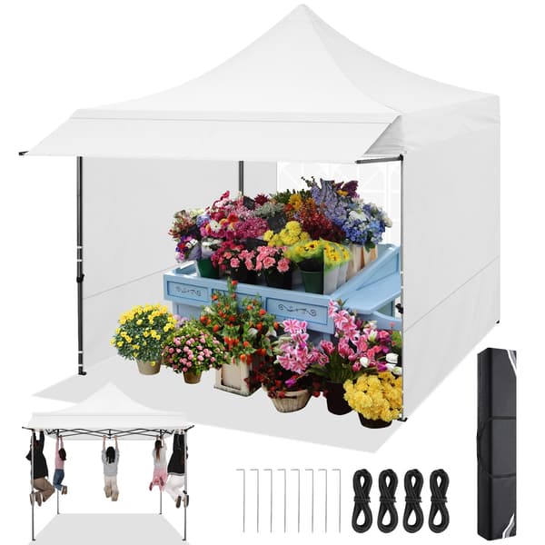Paviljong, Vattentät, Justerbar Markis,Vit