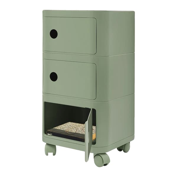 Sengebord, 3-lags design, moderne stil,Matcha Grøn