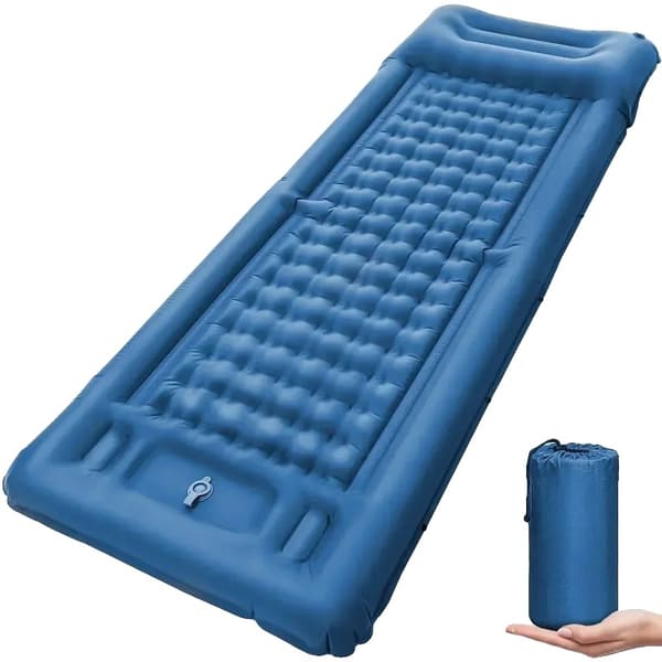 Sovemadras, Ultralight, Integreret Pumpe,Blå farve