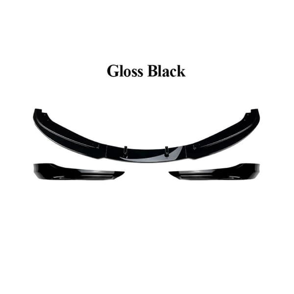 Front Bumper Lip Splitter, Glans Sort Farve, PP Plastmateriale, Designet til Luksus Sedan 3 Series E90 E91 LCI, Frontplacering, Antal: 1 sæt