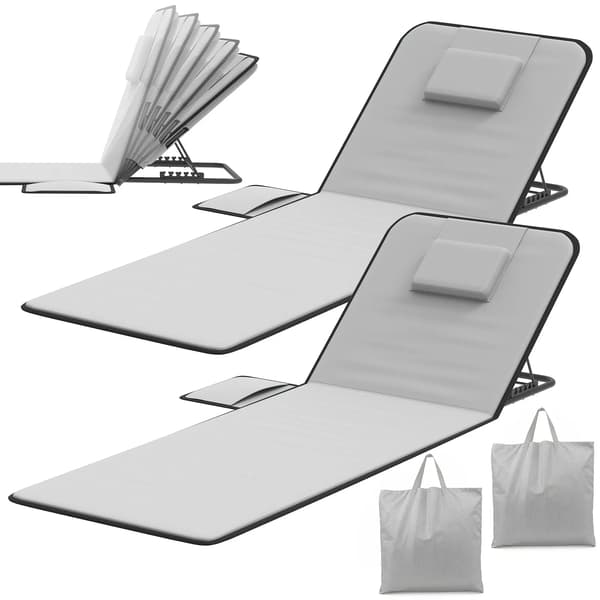 Strandpude, Justerbar højde, Holdbart canvasmateriale, Bærbart design, Ergonomisk siddeplads, Lomme til opbevaring