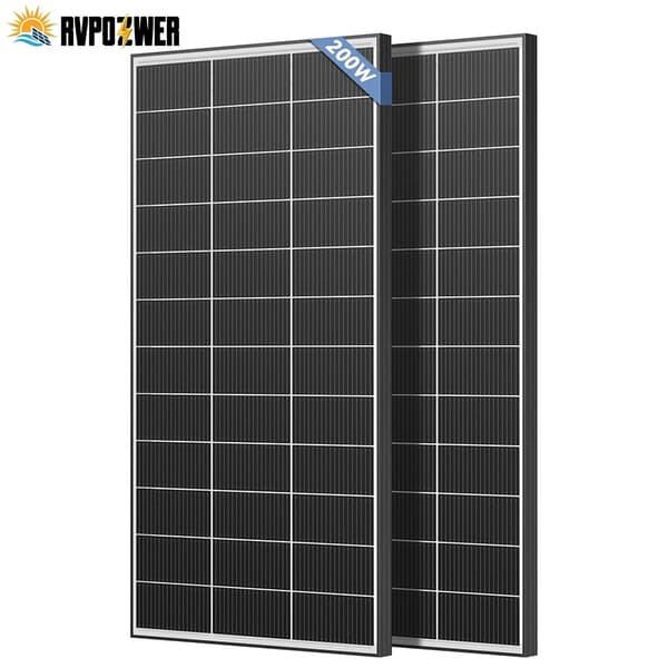 Solpanel, Bifacial Teknik, Hög Effektivitet,200W 2Pcs