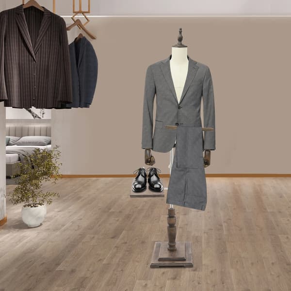 Mannequin, Overkropsdisplay, Justerbar Højde,Brun