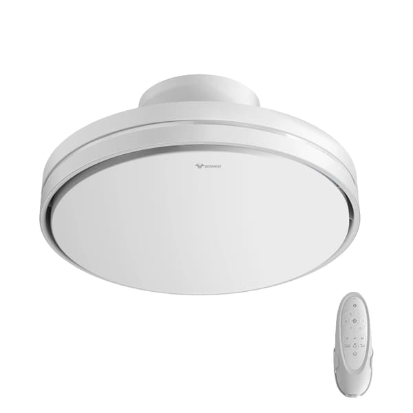 Loftventilator, bladløs design, dæmpbar LED-lys,Loftventilator med lys