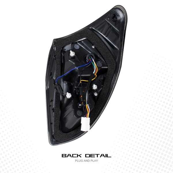 LED Baglygter, Sekventiel Blinklys, Sort Finish