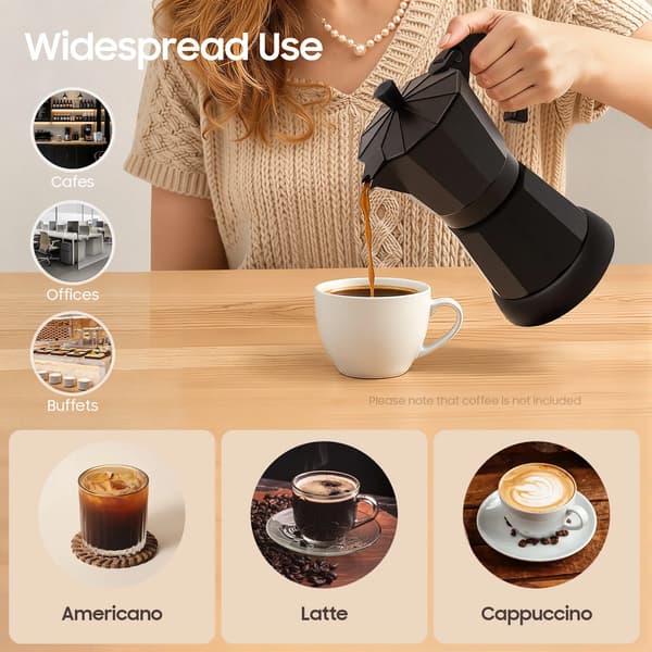 Elektrisk kaffekande, 300 ml kapacitet, hurtig brygning,sort