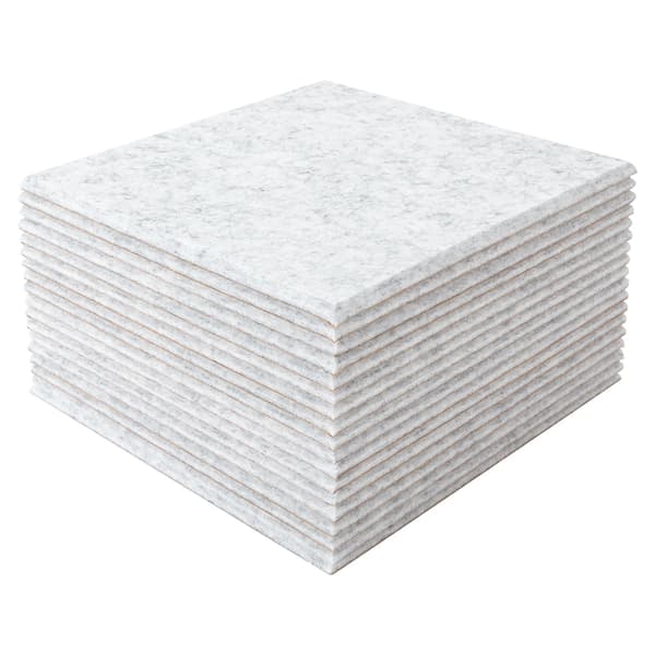 Akustikpaneler, Självhäftande, Ljudisolering,Kvadrat, Silvergrå, 18