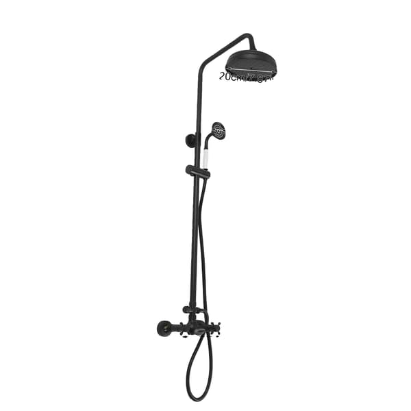 Brusesystem, overhead og håndbruser, elegant design,sort, G1/2