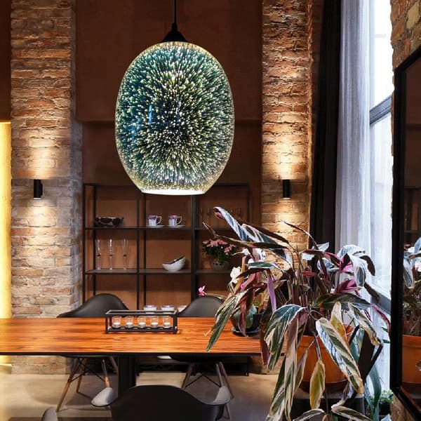 Krona, 3D Glasdesign, Justerbar Höjd,Silver