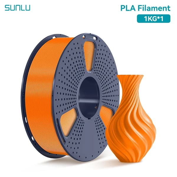 3D-printer filament, 1,75 mm diameter, biologisk nedbrydeligt materiale,Appelsin