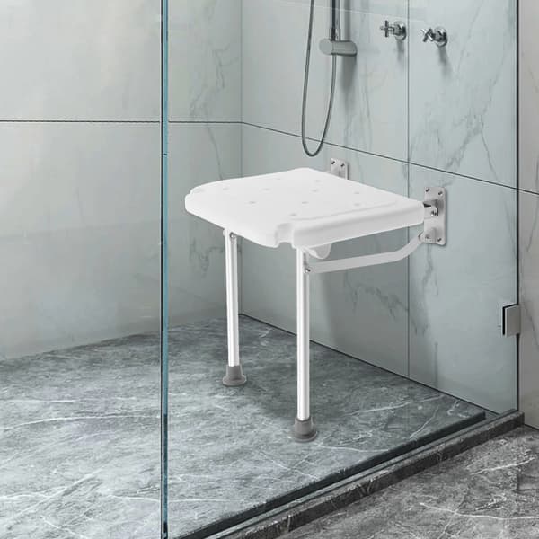 Bruse stol, vægmonteret, pladsbesparende design,Hvid