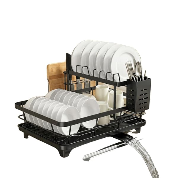 Diskställ, 2-nivådesign, lutande dräneringssystem,2 nivå