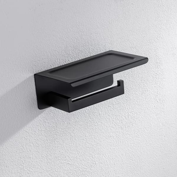 Toiletpapirholder, Rustfrit Stål, Væghængt Design,ZJP-sort