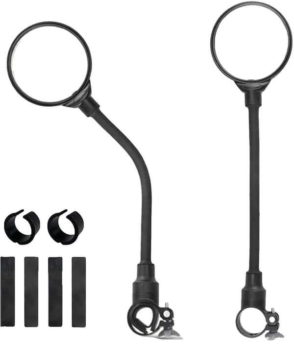 Cykelbackspeglar, 360° rotation, justerbar arm,2st