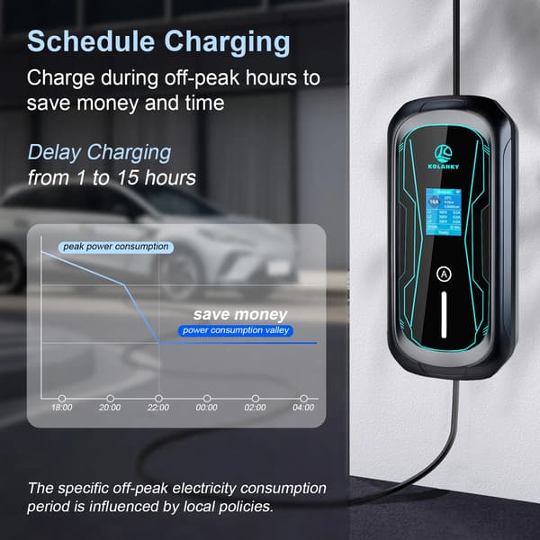 EV-lader, Bærbart Design, Smart App Kontrol,11KW 5M