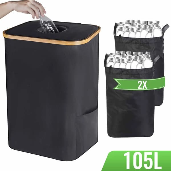 Förvaringskorg, 105L kapacitet, hopfällbar design,105L