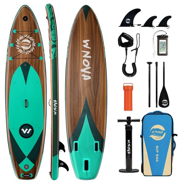 Oppustelig Paddle Board, Maksimal Belastning 200 kg, Inkluderer Tilbehør,W026