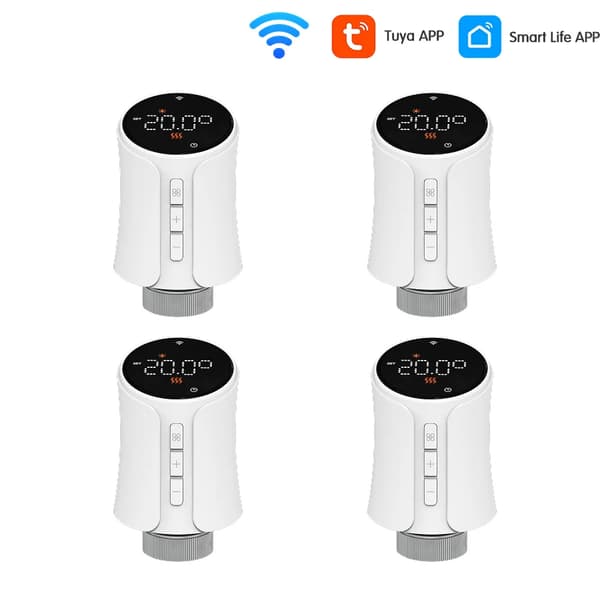 Smart Termostat Aktuator, App Kontrol, Stemmesupport Kompatibel,WiFi-4PCS