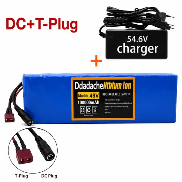 Batteripakke, 100Ah kapacitet, 48V spænding,T-DC-lader