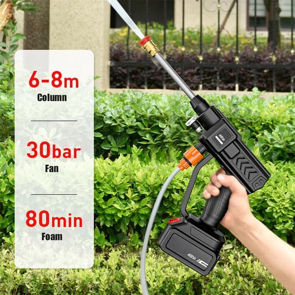 Högtryckstvätt, Sladdlös Drift, 30 Bar Maxtryck, Med 2XBattery