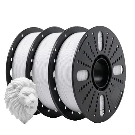 3D-printer filament, 1,75 mm diameter, miljøvenligt materiale,Hvid * 3